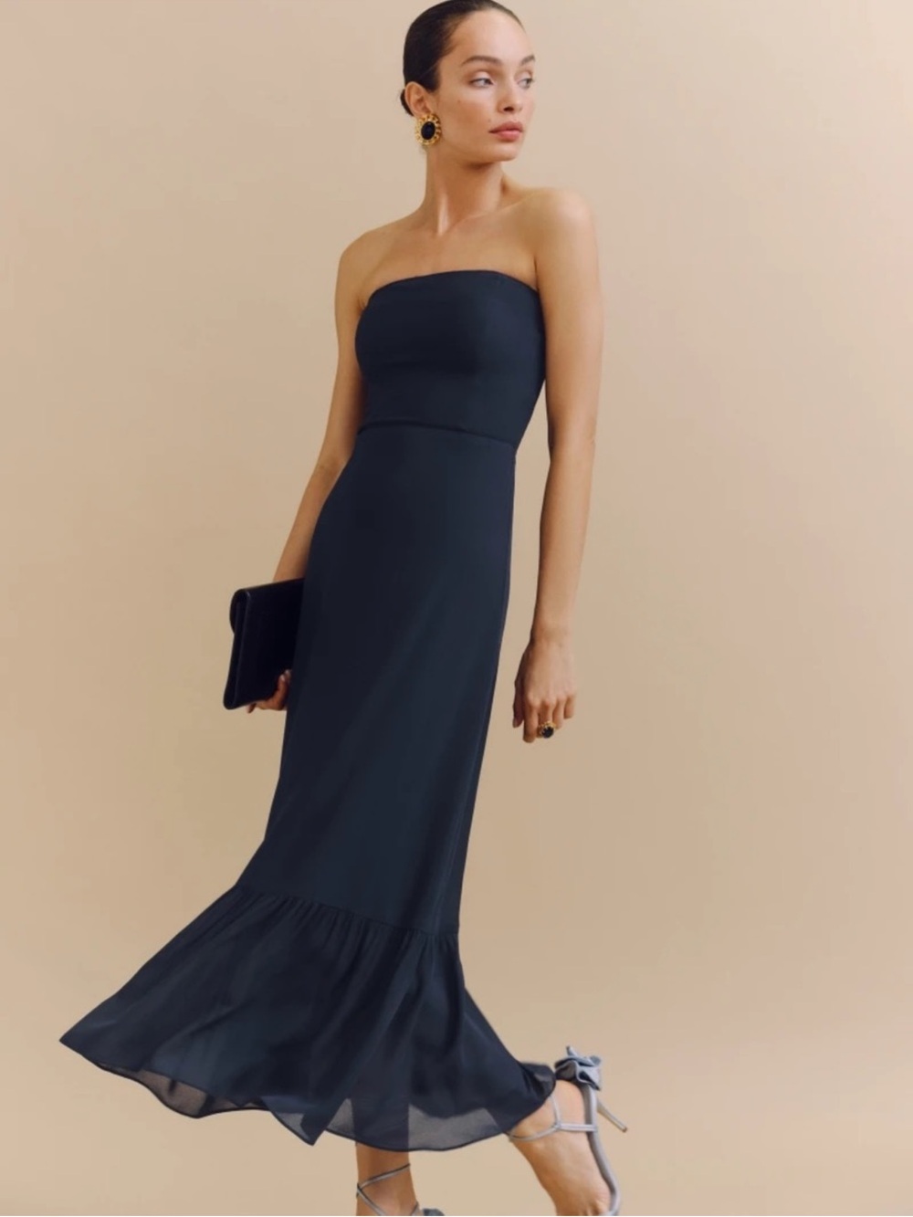 NWT Reformation Arta Dress Size 2 Navy